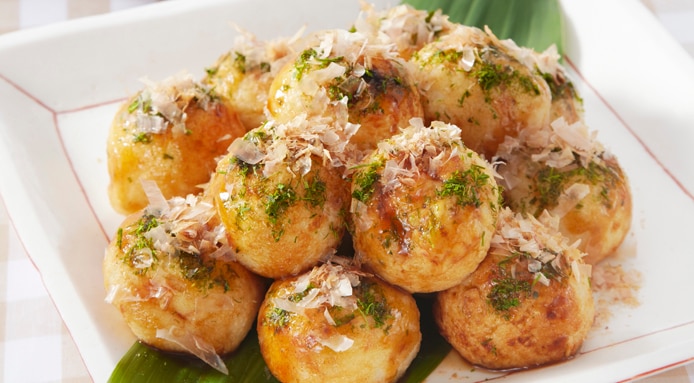 Takoyaki buñuelos de pulpo japoneses