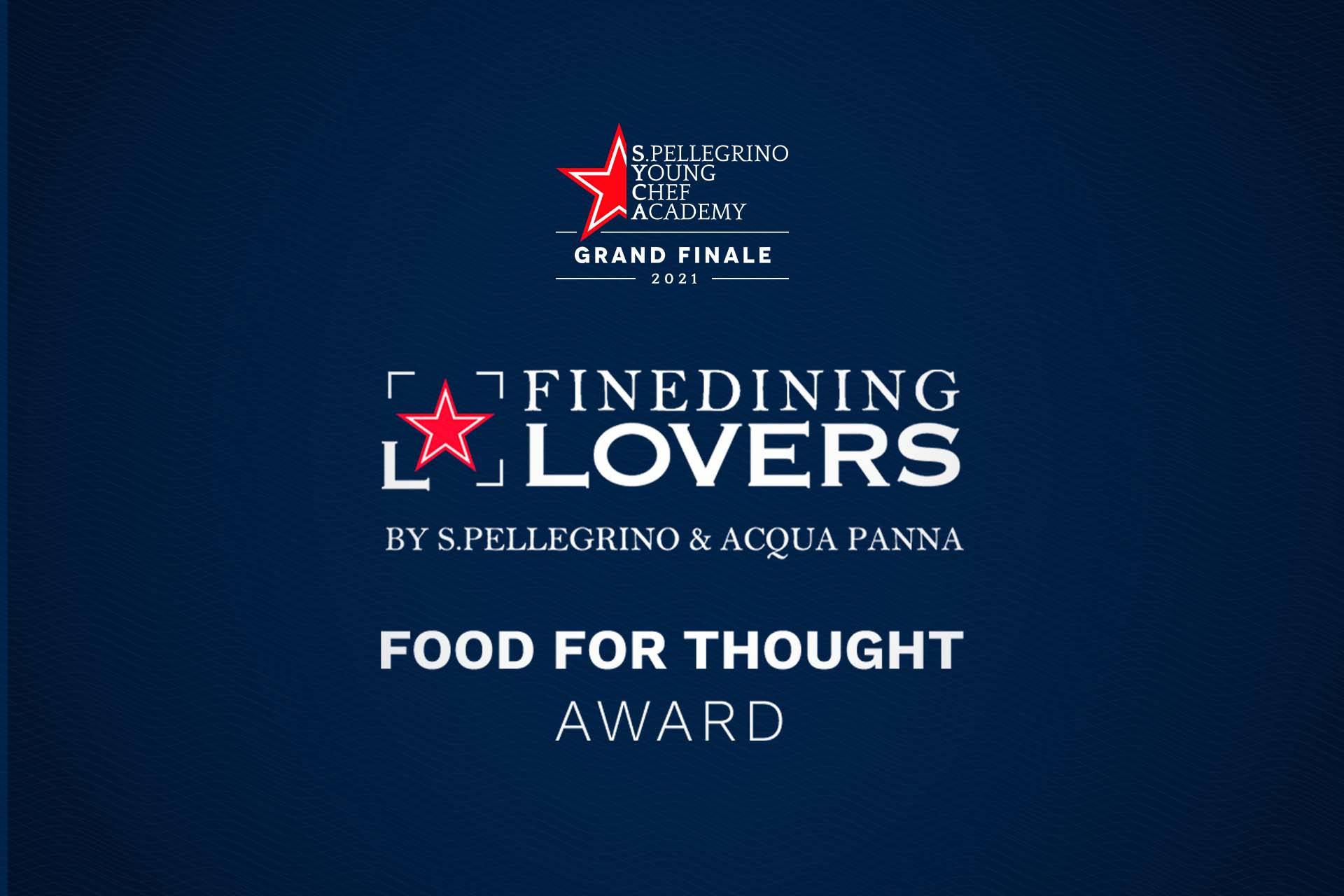 S.Pellegrino Young Chef Academy 2021 Fine Dining Lovers Awards