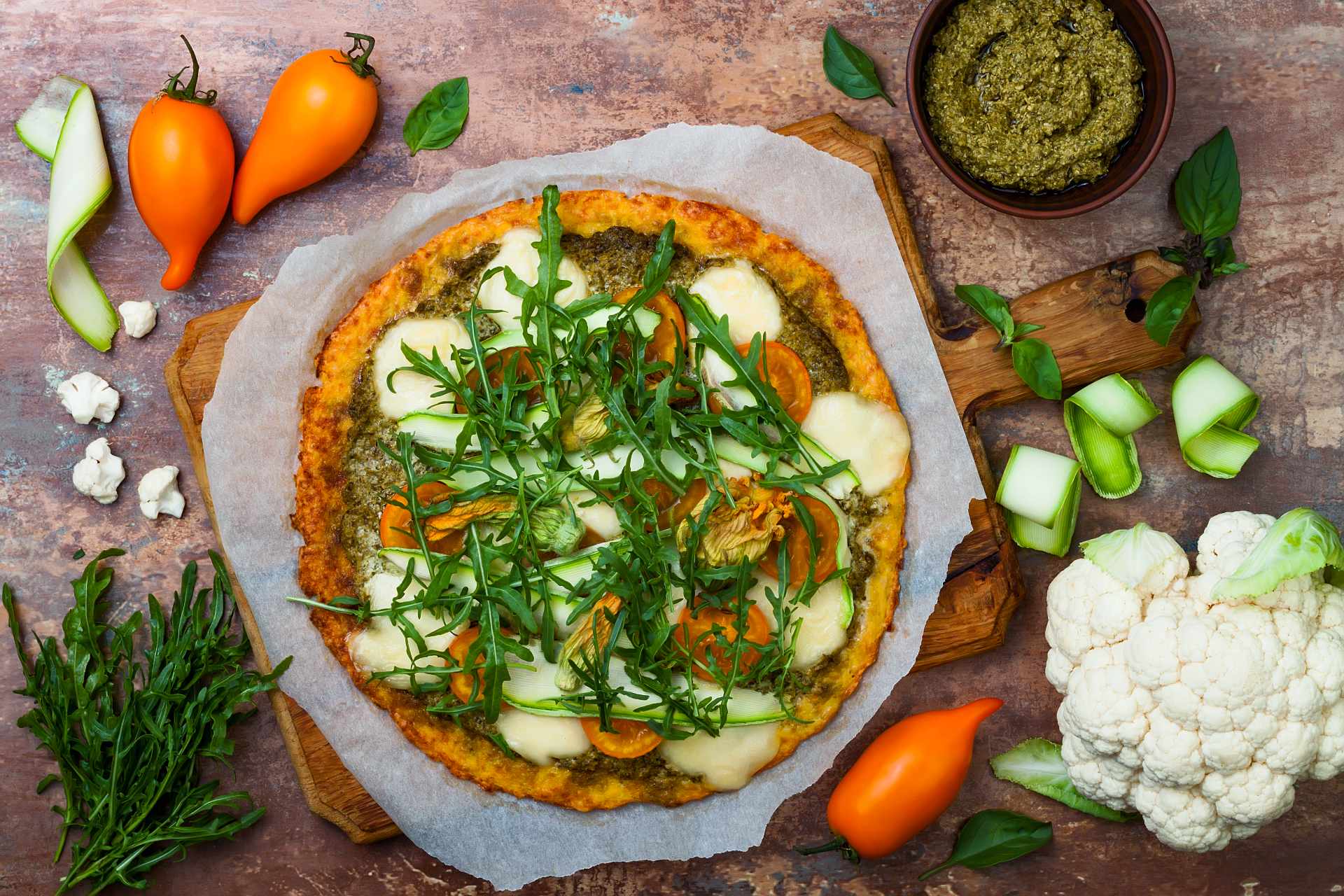 Pizza de coliflor