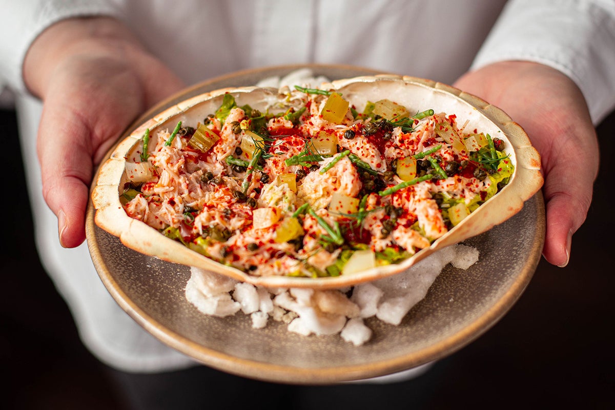 A crab dish at Ox and Finch in Glasgow.
