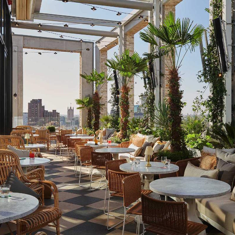 The terrace at Seabird in London.
