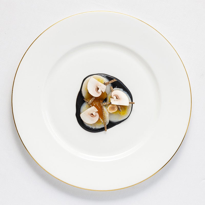 Raw Orkney scallop at The Clove Club in London.