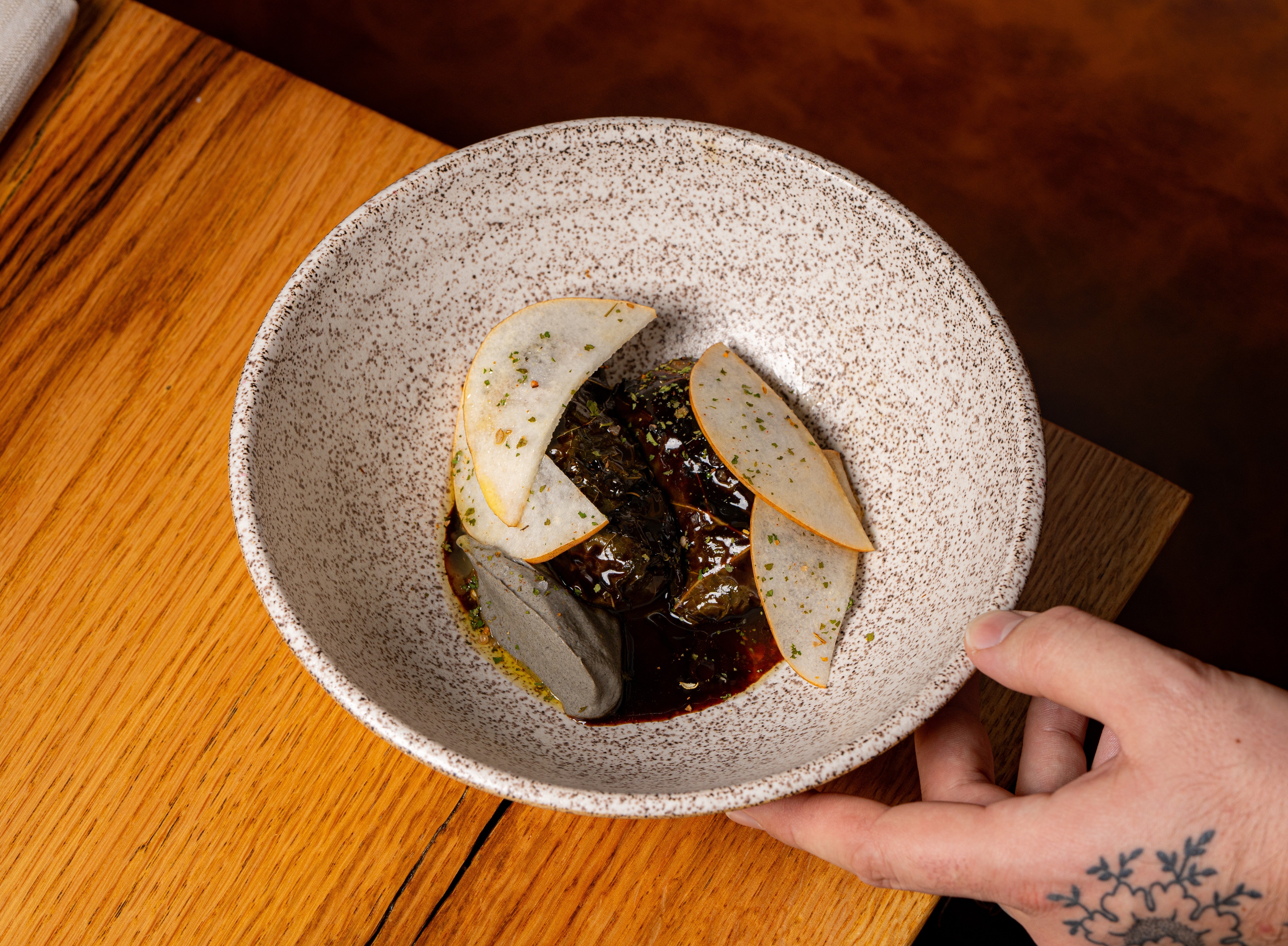 Emmett Fig Leaf Lamb Neck Dolma