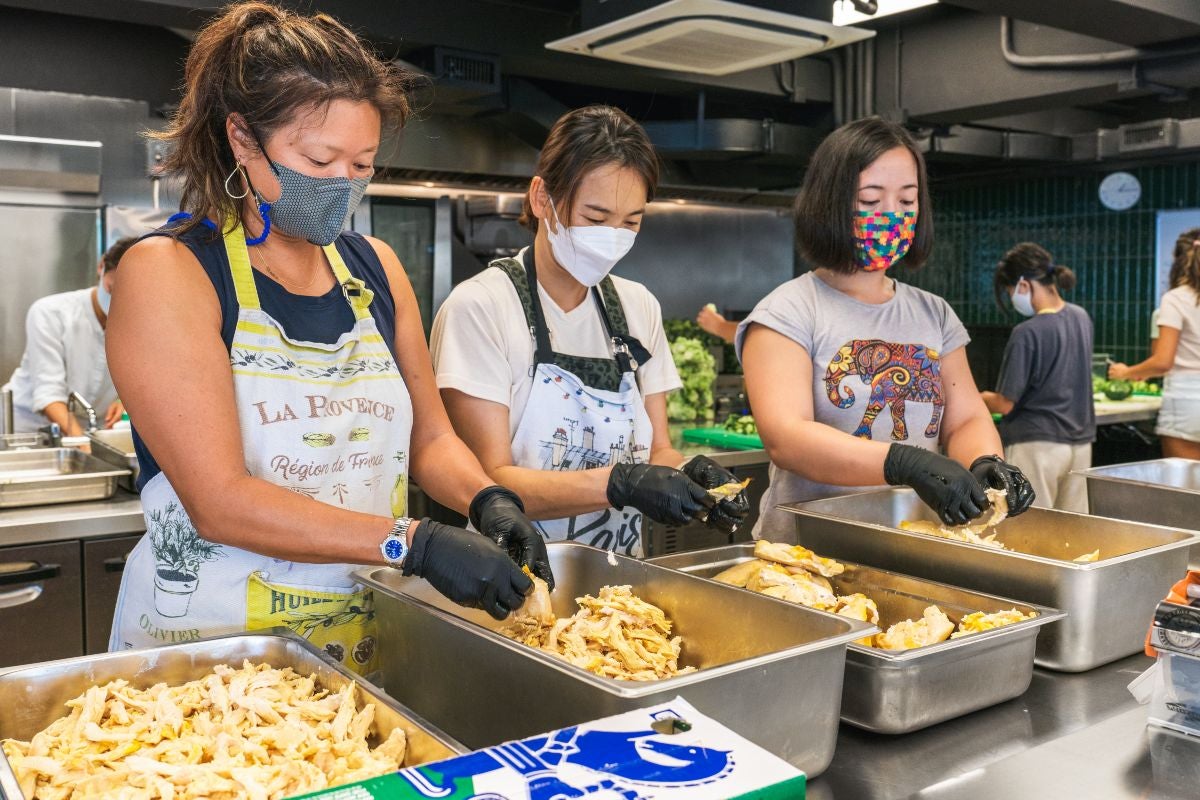 Meal prep at More Good.