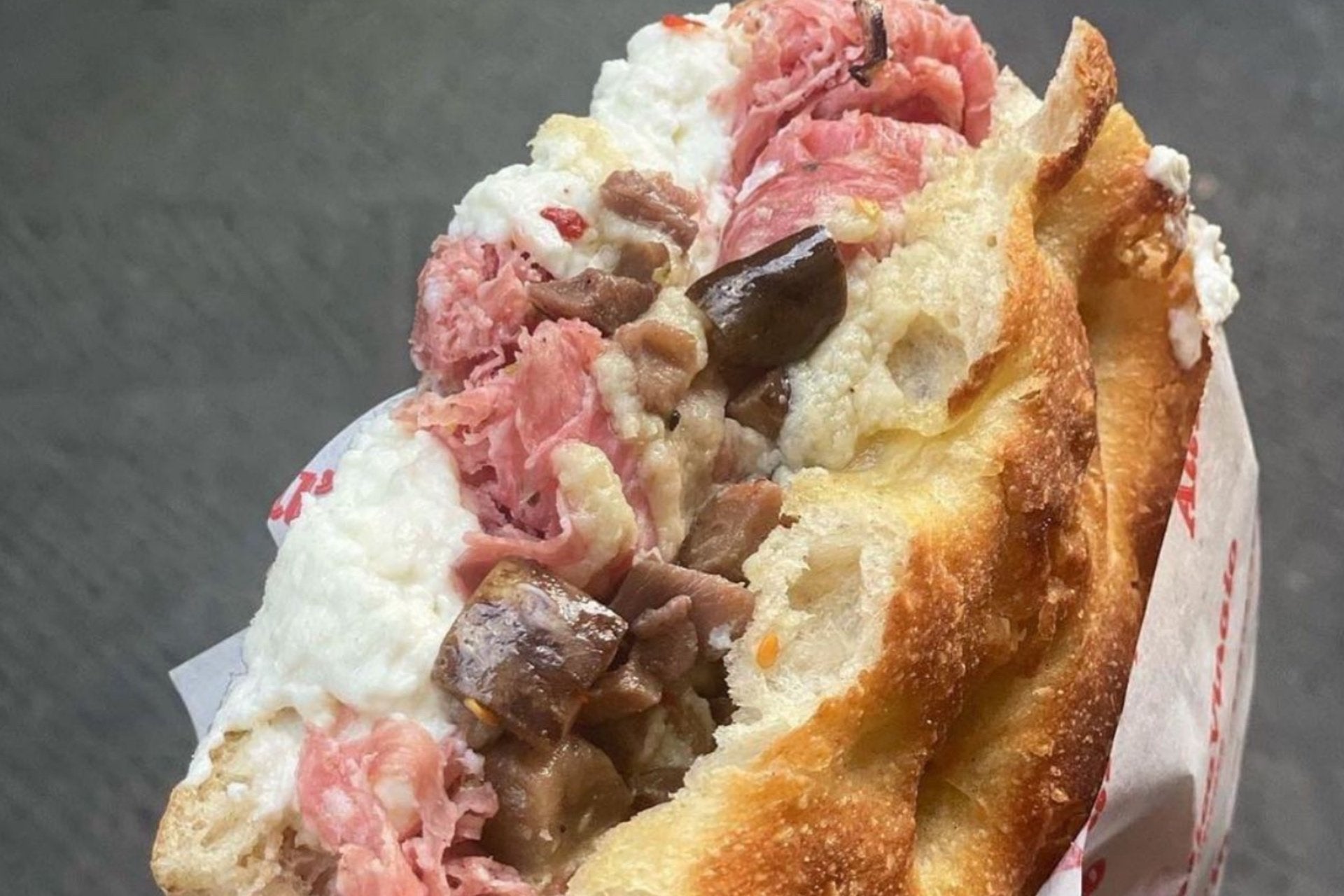 a foccacia sandwich