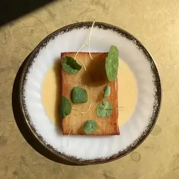 Potato Pavé With Caramelized Sauerkraut