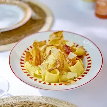 Il Giardino's Paccheri alla Carbonara