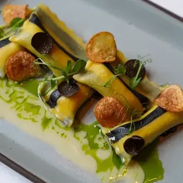 Ricotta and Black Truffle Agnolotti with Classic Beurre Blanc