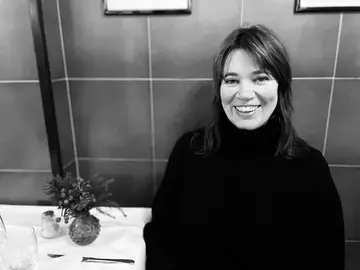 a woman in a restaurant