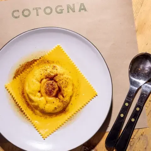 Raviolo at Cotogna