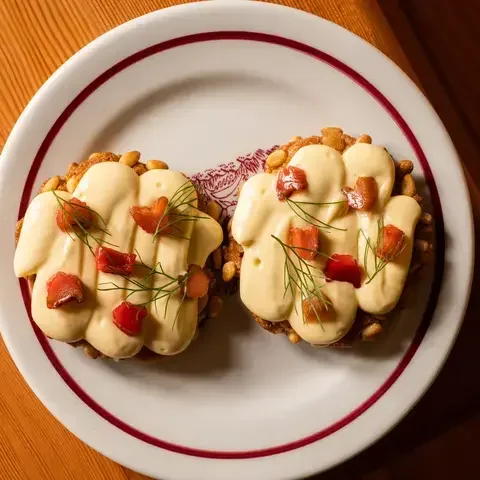 Pine Nut Rhubarb Cookie