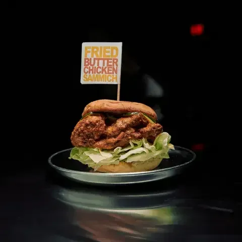 Fried Butter Chicken Sammich