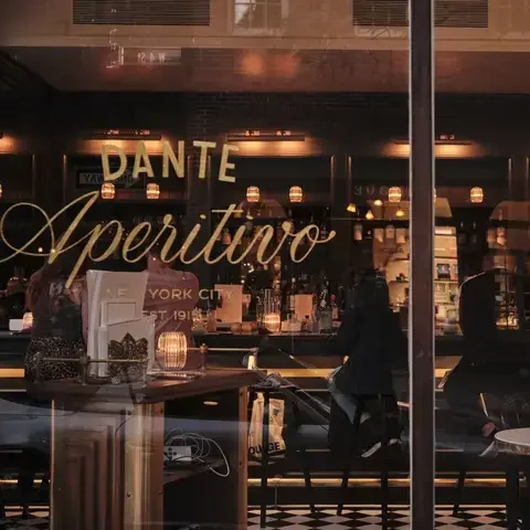 Dante Aperitivo Caviar Tart &amp; Caprese Martini