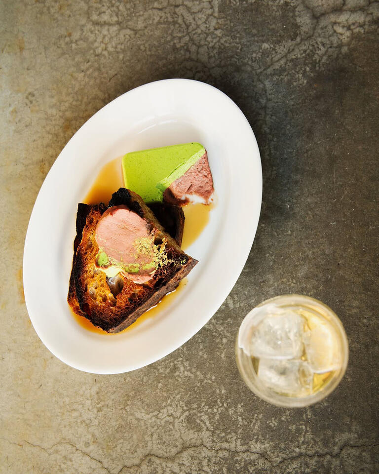 Chicken Liver with Celery Butter at Sqirl