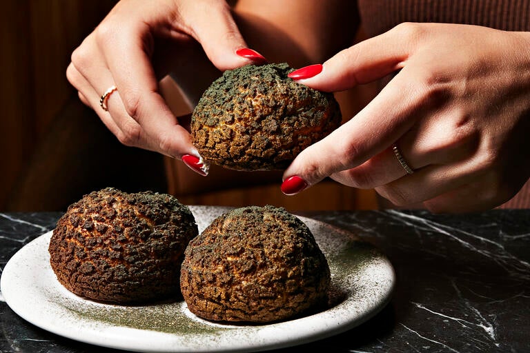 Seaweed Choux Buns Filled with Tarama from Maison Bar à Vins