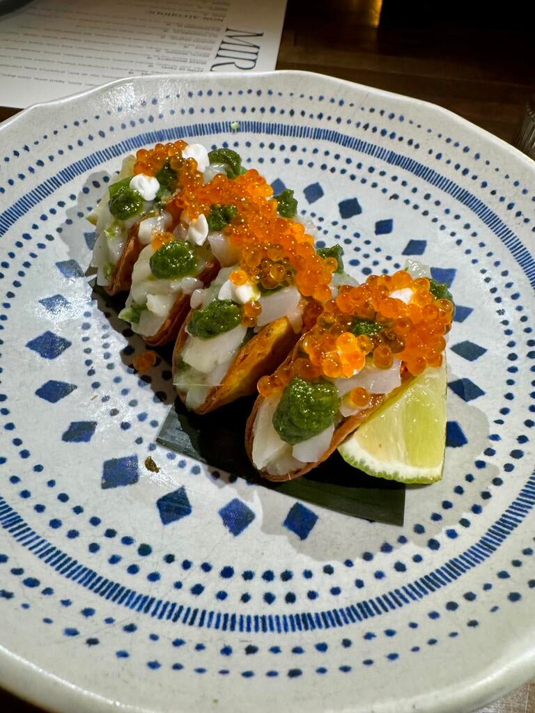 Crispy Scallop Tacos at Mirra