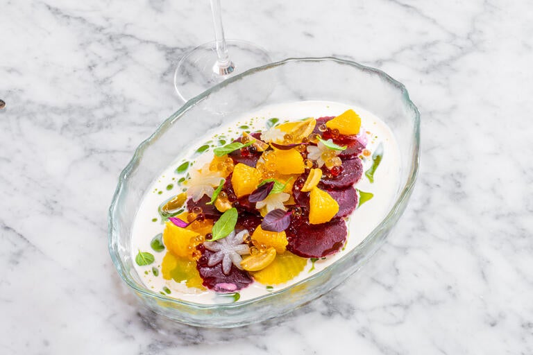 Red and Golden Beet Carpaccio at Barbouzard