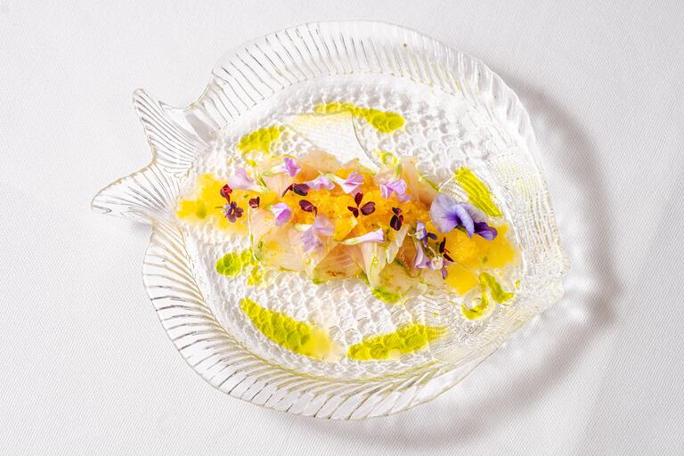 Kampachi Crudo at Fiola Mare