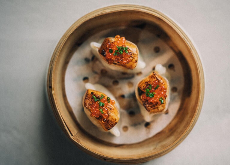 Scallop Dumplings at Happy Crane