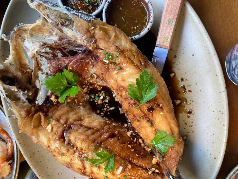Whole Branzino at Payakk
