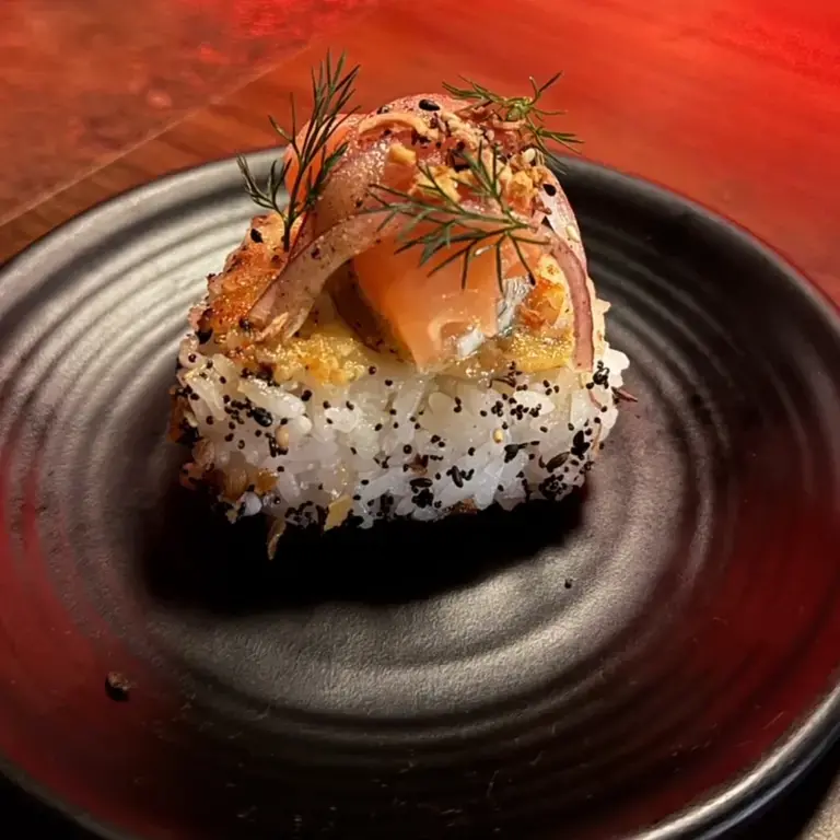 Cured Salmon Yaki Onigiri
