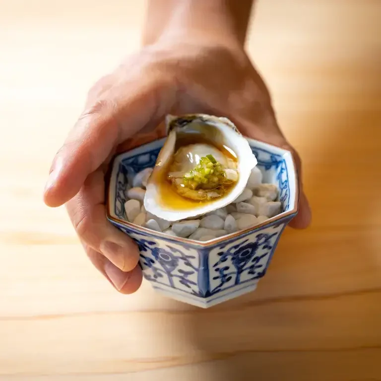 Oyster with Mango Ponzu