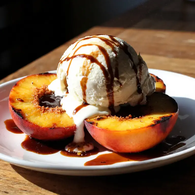 Grilled Peaches with Balsamic Finish