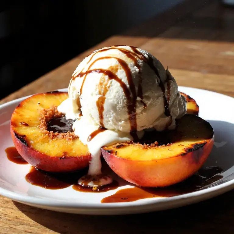 Grilled Peaches with Balsamic Finish