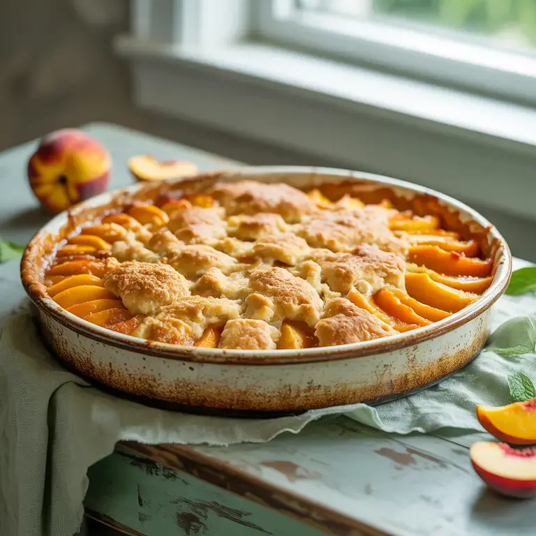 peach cobbler - Fine Dining Lovers