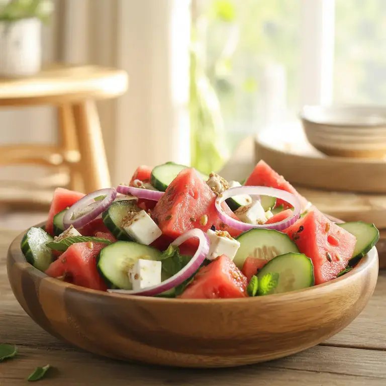 watermelon feta salad - Fine Dining Lovers