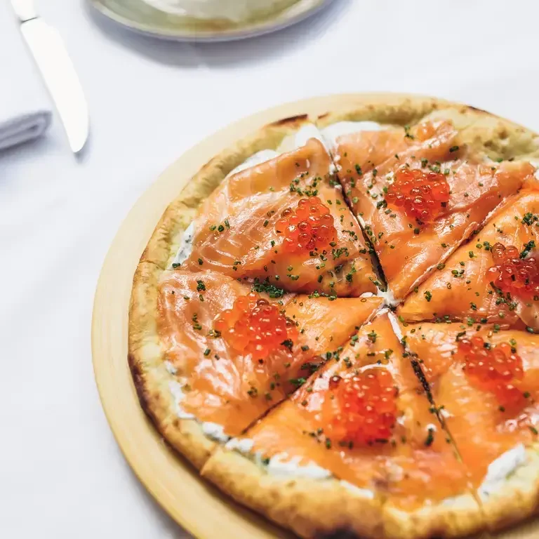 Smoked Salmon Pizza at Spago