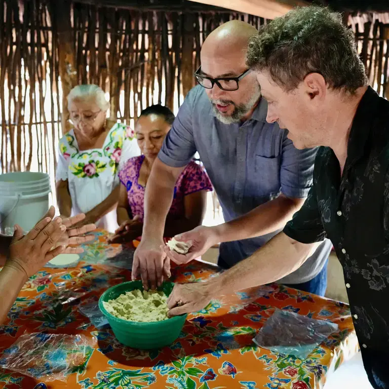 David Moscow with Chef Gilbert Cetina of Holbox