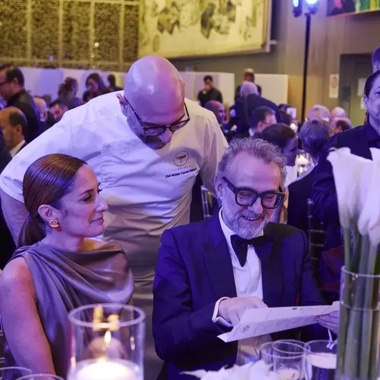 Massari with Massimo Bottura