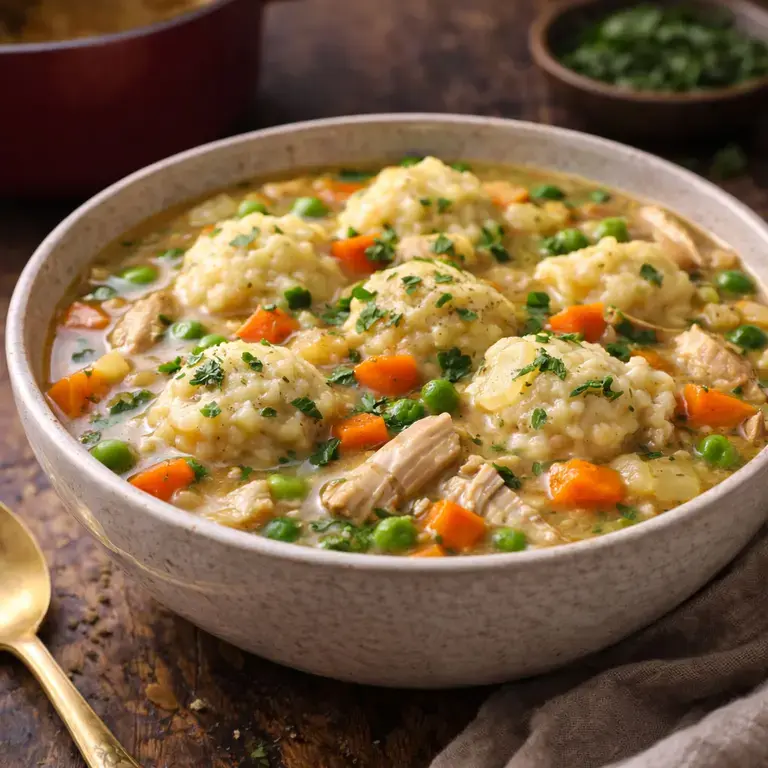 chicken and dumplings - Fine Dining Lovers