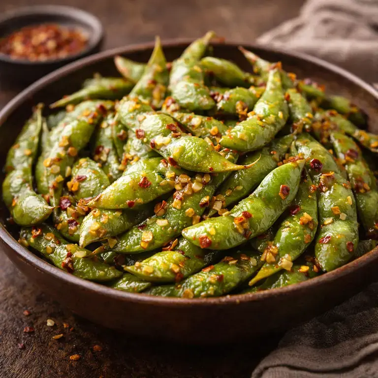spicy garlic edamame - Fine Dining Lovers