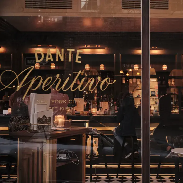 Dante Aperitivo Caviar Tart &amp; Caprese Martini