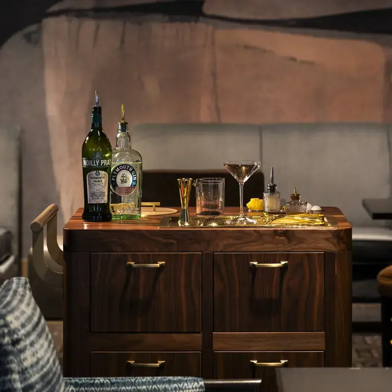 Martini Lounge Martini Cart at The Knickerbocker Hotel