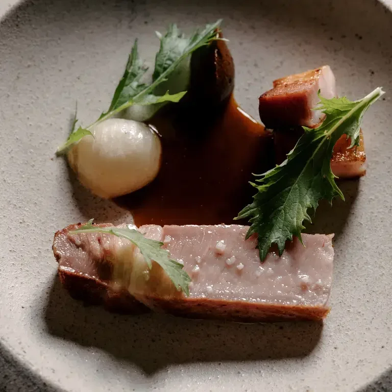 Pork Loin, Turnip, Porcini, Pine Nut