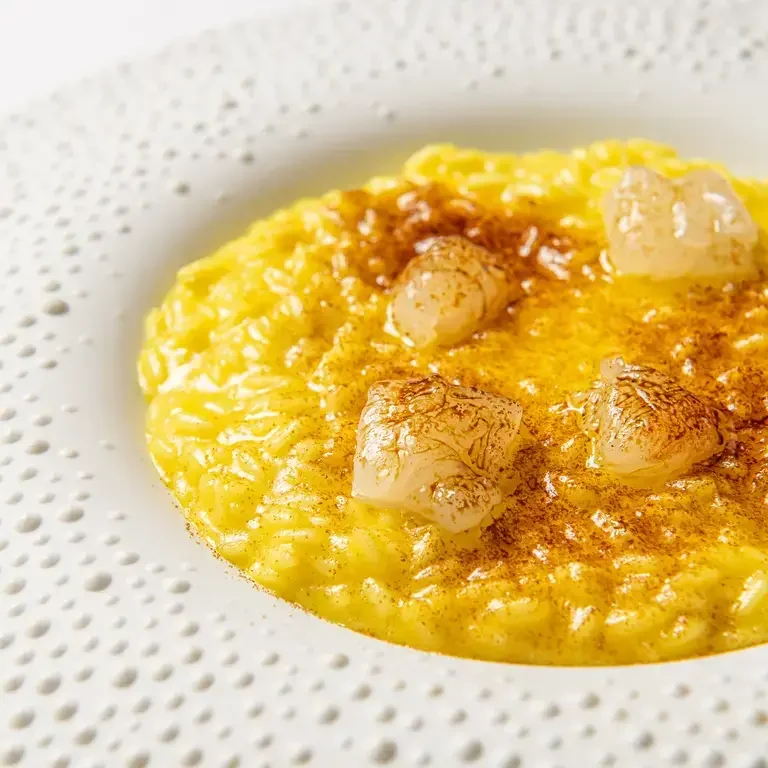 Lemon, Scampi, and Licorice Risotto