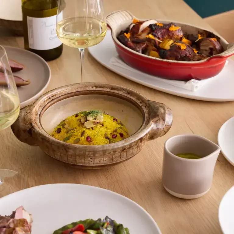 House Milled Jeweled Saffron Rice and Dishes