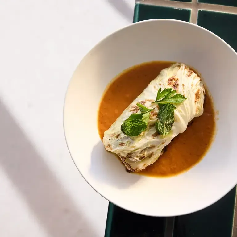 Roasted Dolmeh with Chanterelles