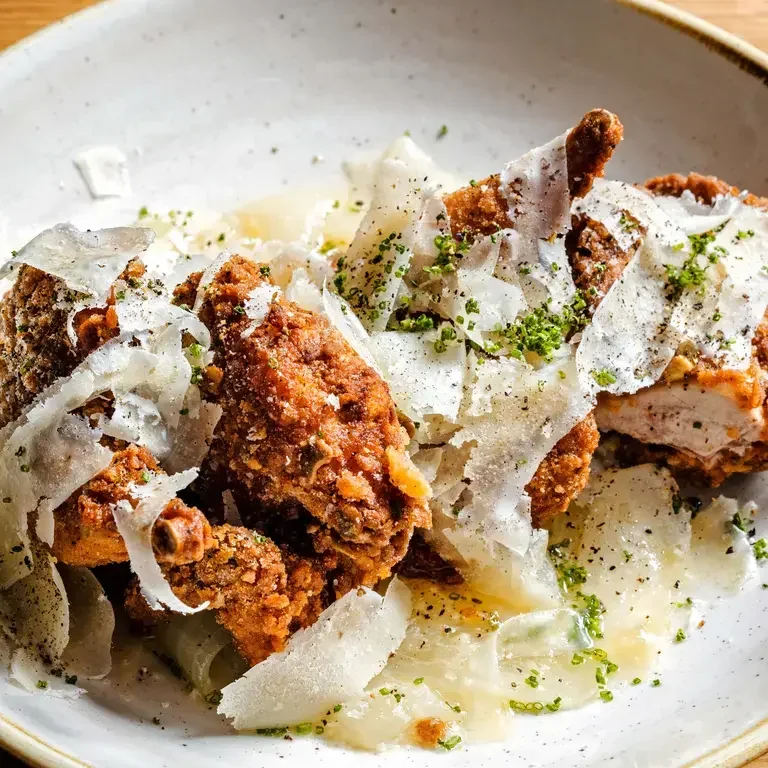 CA State Bird with Rosemary Onions Parmesan