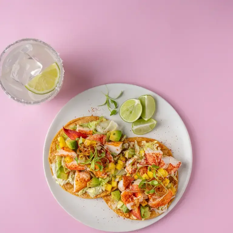 Lobster and Avocado Tostadas