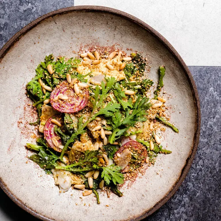 Hikari Farm Greens with Salted Plum Vinaigrette