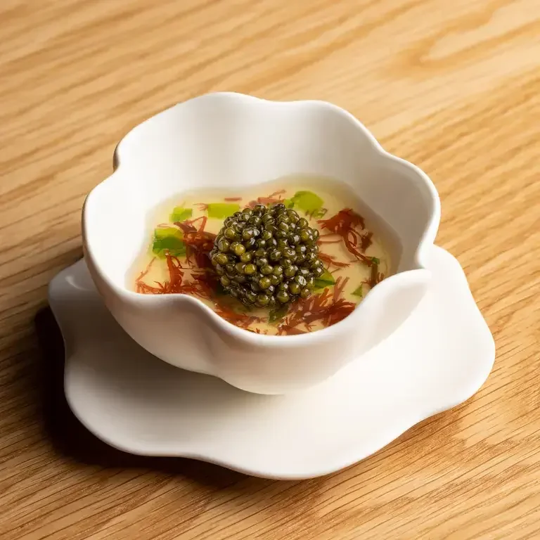 Soft Tofu, Fresh Seaweeds, and Caviar at Jacaranda