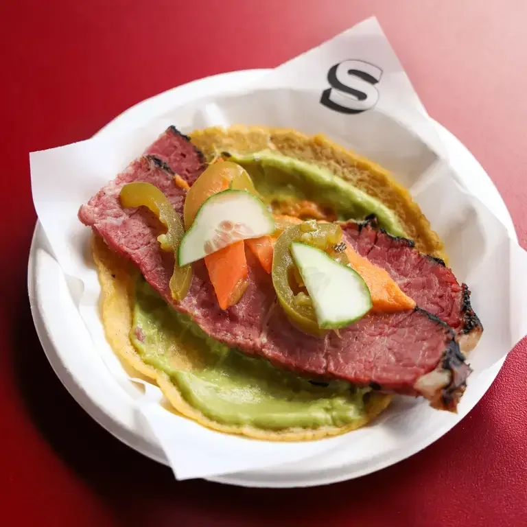 Katz's Deli and Santo Taco's Pastrami Taco