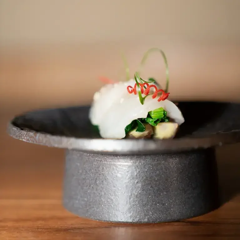Scallop with Korean Spinach