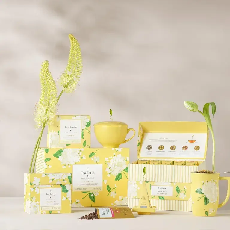 Tea Forté x Draper James Hydrangea Collection