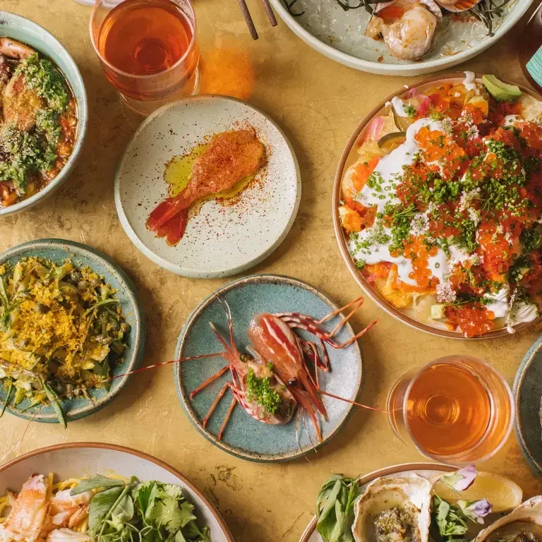 Dishes at Crudo e Nudo