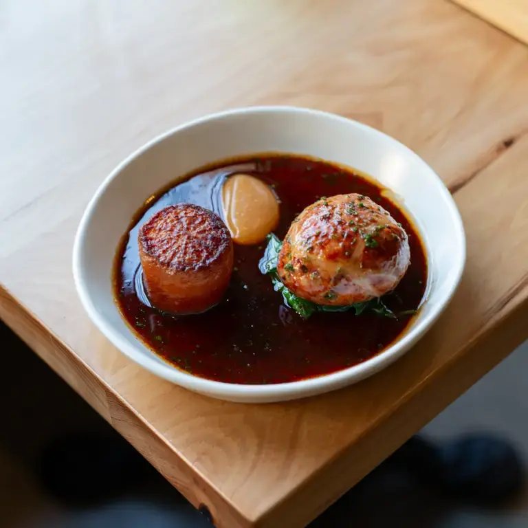 Duck Sausage en Crépinette at Firstborn